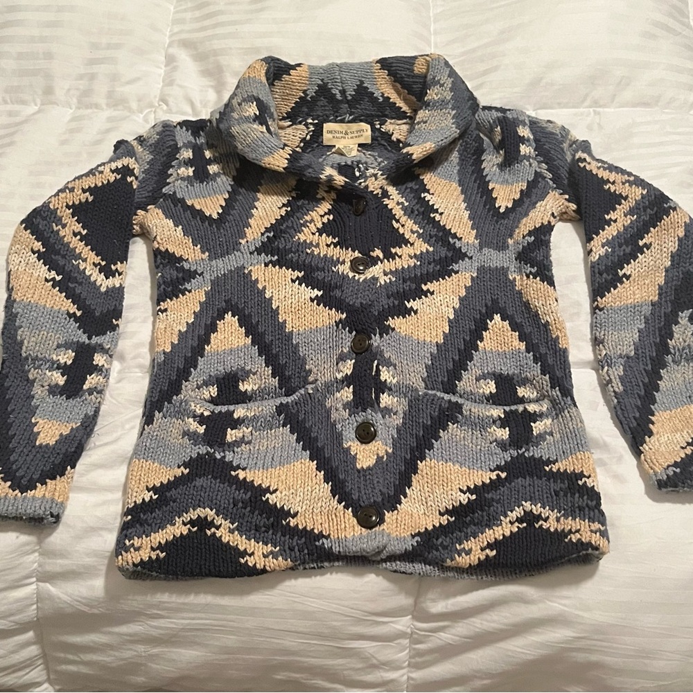 RALPH LAUREN women’s XS Aztec tribal Cardigan sweatrer